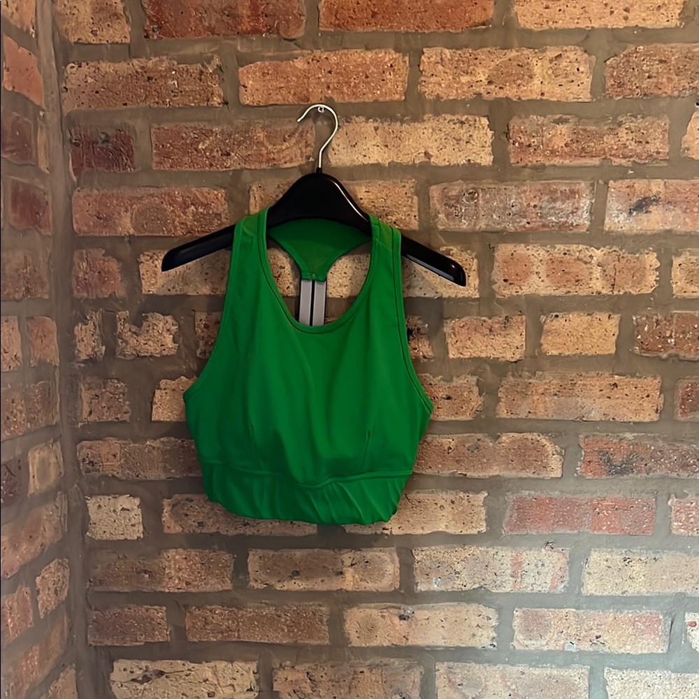 Green Racerback Sports Bra